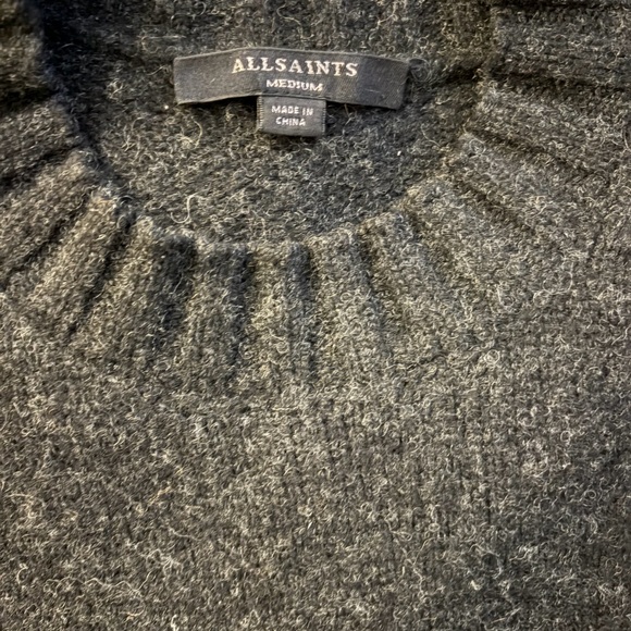 All Saints Black & White Stripe Mohair/Wool Blend Sweater Knit Medium NWOT - Picture 9 of 9